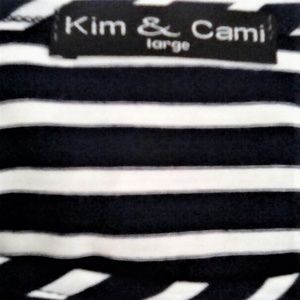 Kim & Cami Tops - Kim & Cami Top Sz L Sleeveless Navy White Stripe Kim & Cami Tops - Kim & Cami Top Sz L Sleeveless Navy White Stripe
